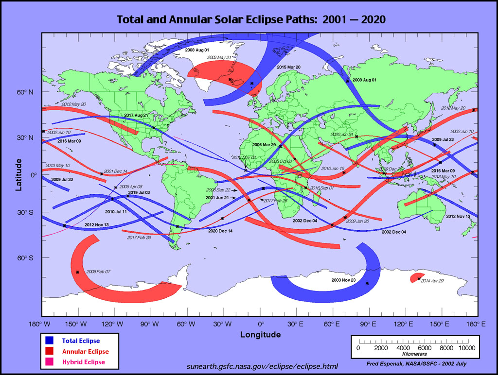 Solar Eclipse Paths