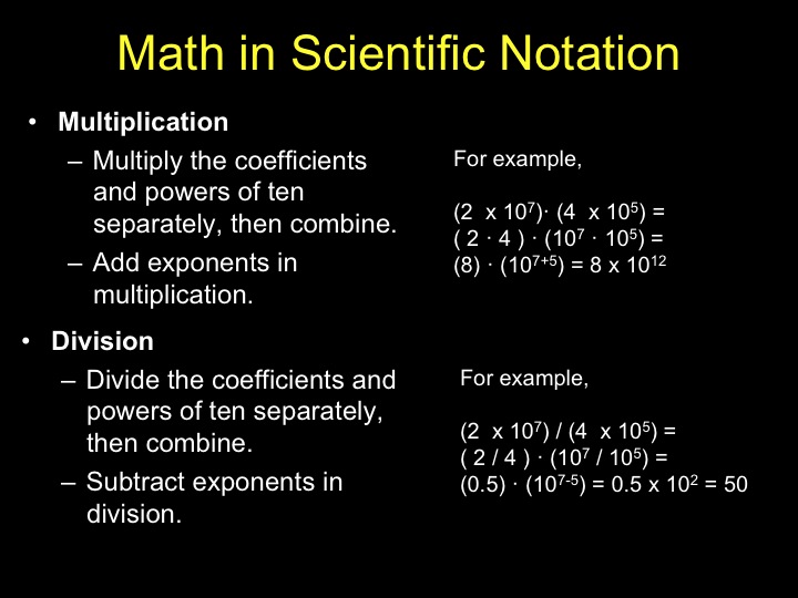 Scientific Notation Math