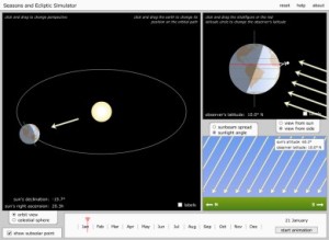 Seasons and Ecliptic Simulator