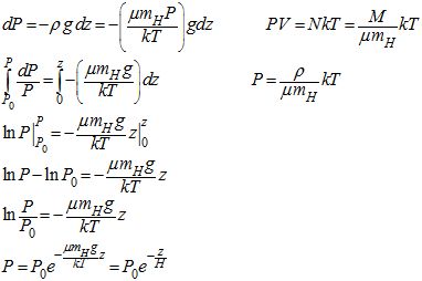 deriving scale height