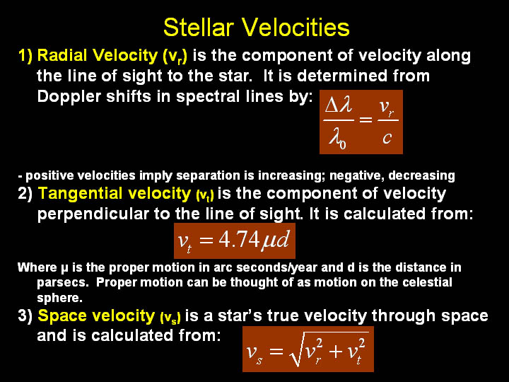 Stellar Velocity